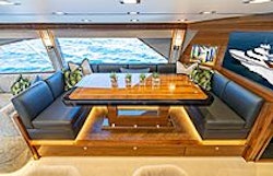 dinette in salon of viking 90
